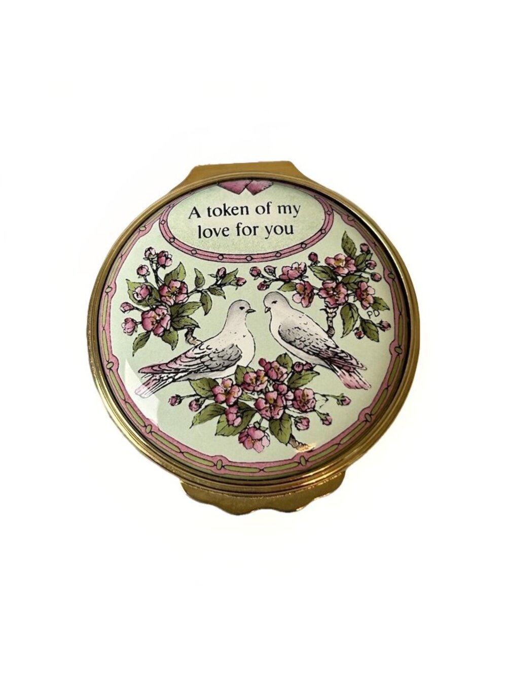 Halcyon Days Enamels Trinket Box 2000 St Valentines Day A Token of My Love